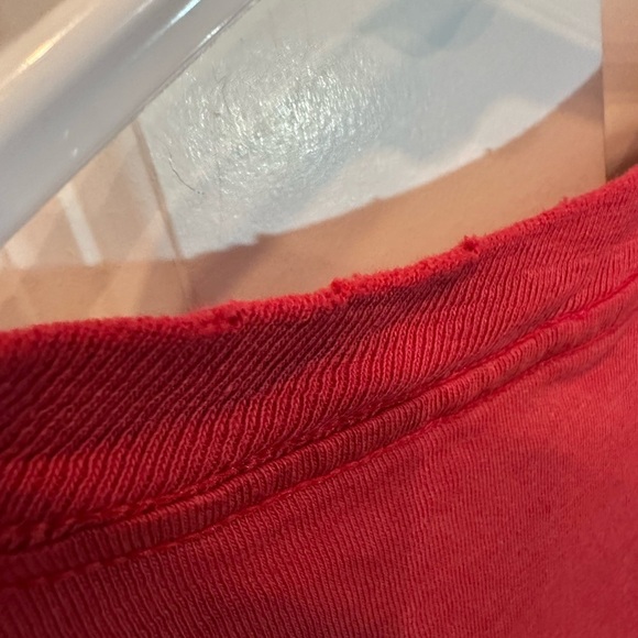 Vtg Ladies Unisex 1970s Rainbow Glitter Led Zeppelin Red T Shirt Sz S/M*READ - Picture 9 of 11